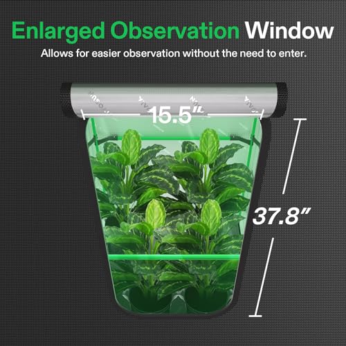 VIVOSUN Advance Pro Grow Tent, High Reflective Mylar with Observation Window and Floor Tray for Hydroponics Indoor Plant