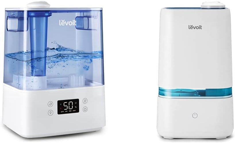 LEVOIT Humidifiers Bundle - Classic300S Ultrasonic Smart Top Fill Humidifier (6L Tank) + 4L Humidifiers for Bedroom