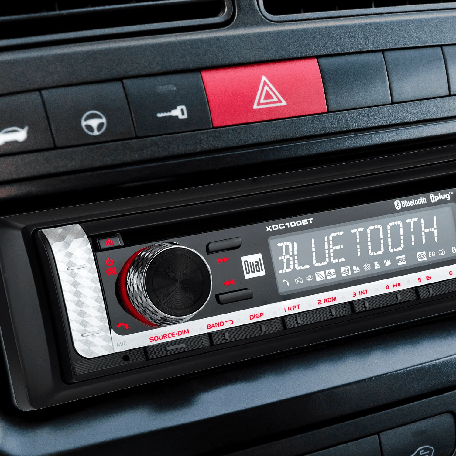 Dual Electronics XDC100BT Single DIN Car Stereo with CD Player, Bluetooth, USB, New
