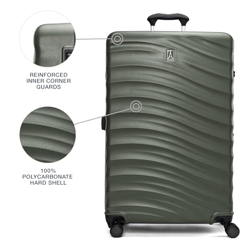 Travelpro Maxlite Air V2 Hardside Expandable Carry on Luggage, 8 Spinner Wheels, Lightweight Hard Shell Suitcase, TSA lock, Black, Carry On 21-Inch
