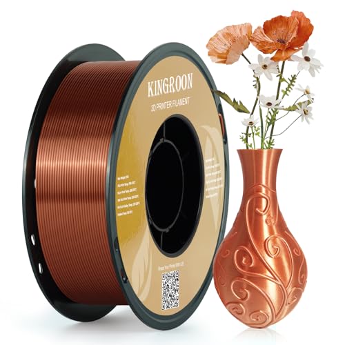 Kingroon Silk PLA Bundle 3D Printer Filament, Dimensional Accuracy +/- 0.03 mm, 10 kg Spool(22lbs)