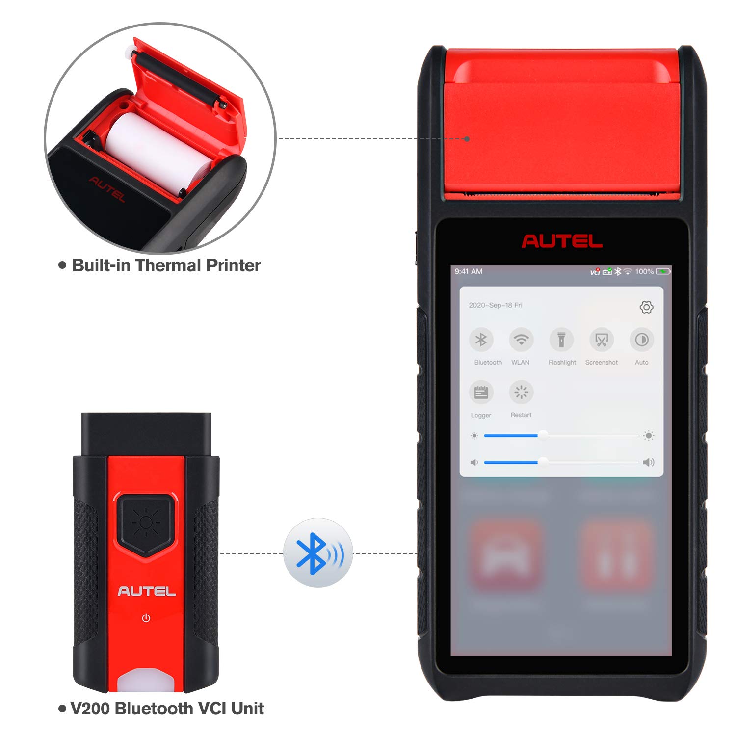 Autel Battery Tester MaxiBAS BT608 (E), 2022 Updated from BT508/ BT506, Autel OBD2 All System Diagnostic Scan Tool, Cold Cranking Analyser