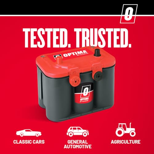 OPTIMA Batteries High Performance 6V RedTop Sealed AGM Car, Truck and SUV Starting Battery, 800 CCA, SAE Terminal, Maintenance Free
