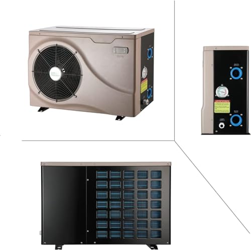 Above Ground Pool Heater EU50, Max 16184BTU Up to 5000gallons Electric Swimming Pool Heat Pumps, Titanium Heat Exchanger, 5.62 COP, 110V/120V