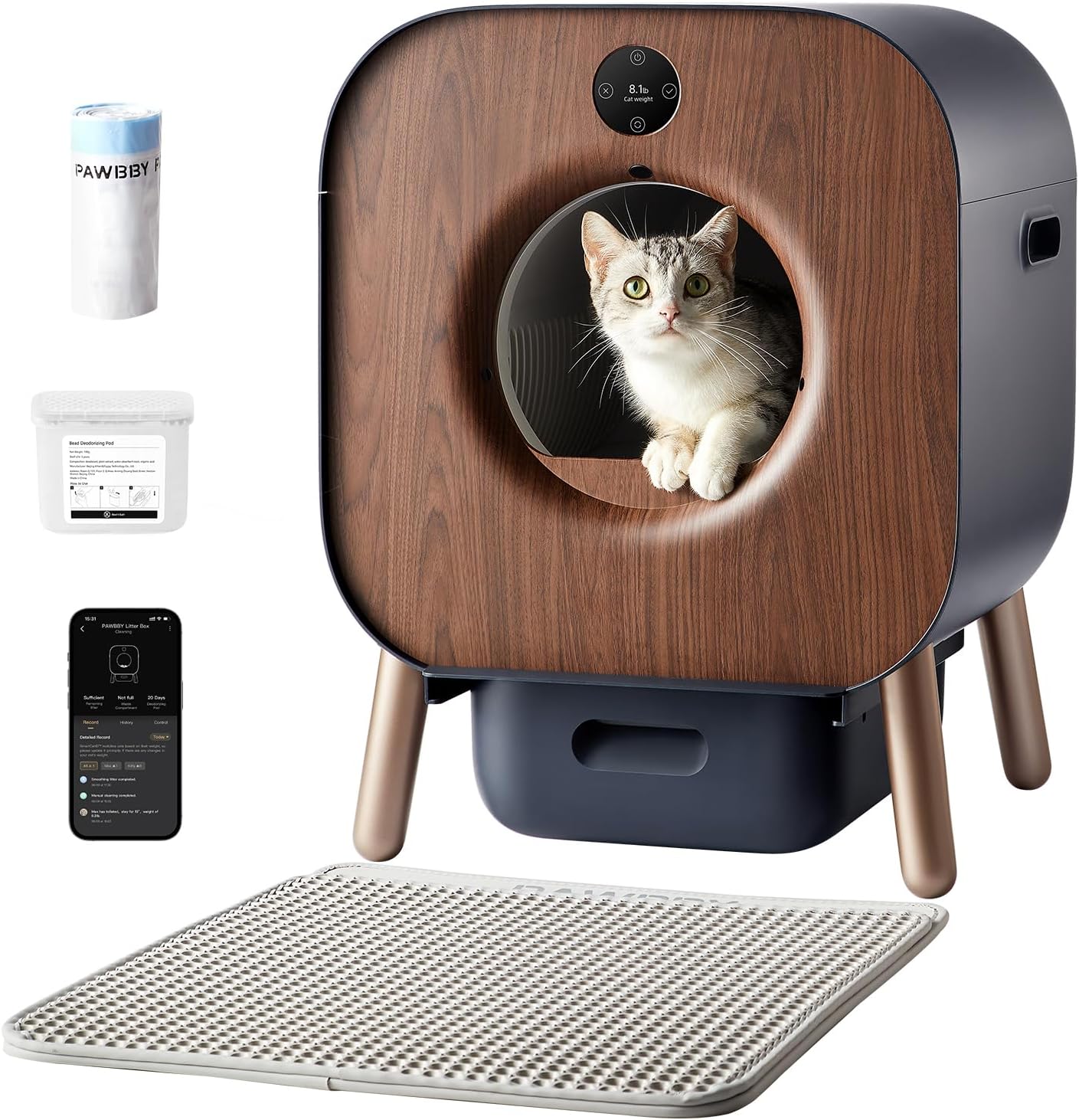 Self Cleaning Litter Box, Automatic Cat Litter Box Self Cleaning for Multi Cats
