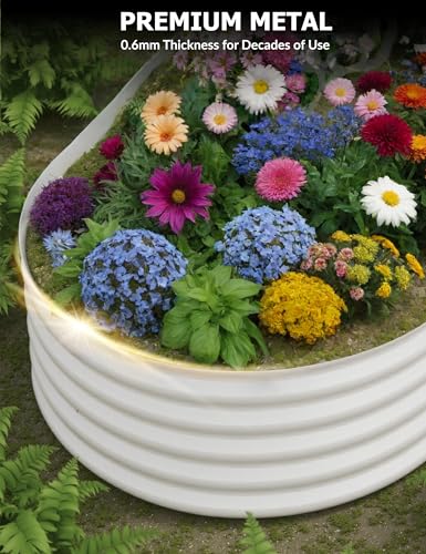 10x4x1.5ft Raised Garden Bed,Galvanized Raised Planter Boxes Outdoor with Easy Assembly, Large Garden Bed for Vegetables, Fruits, Flower