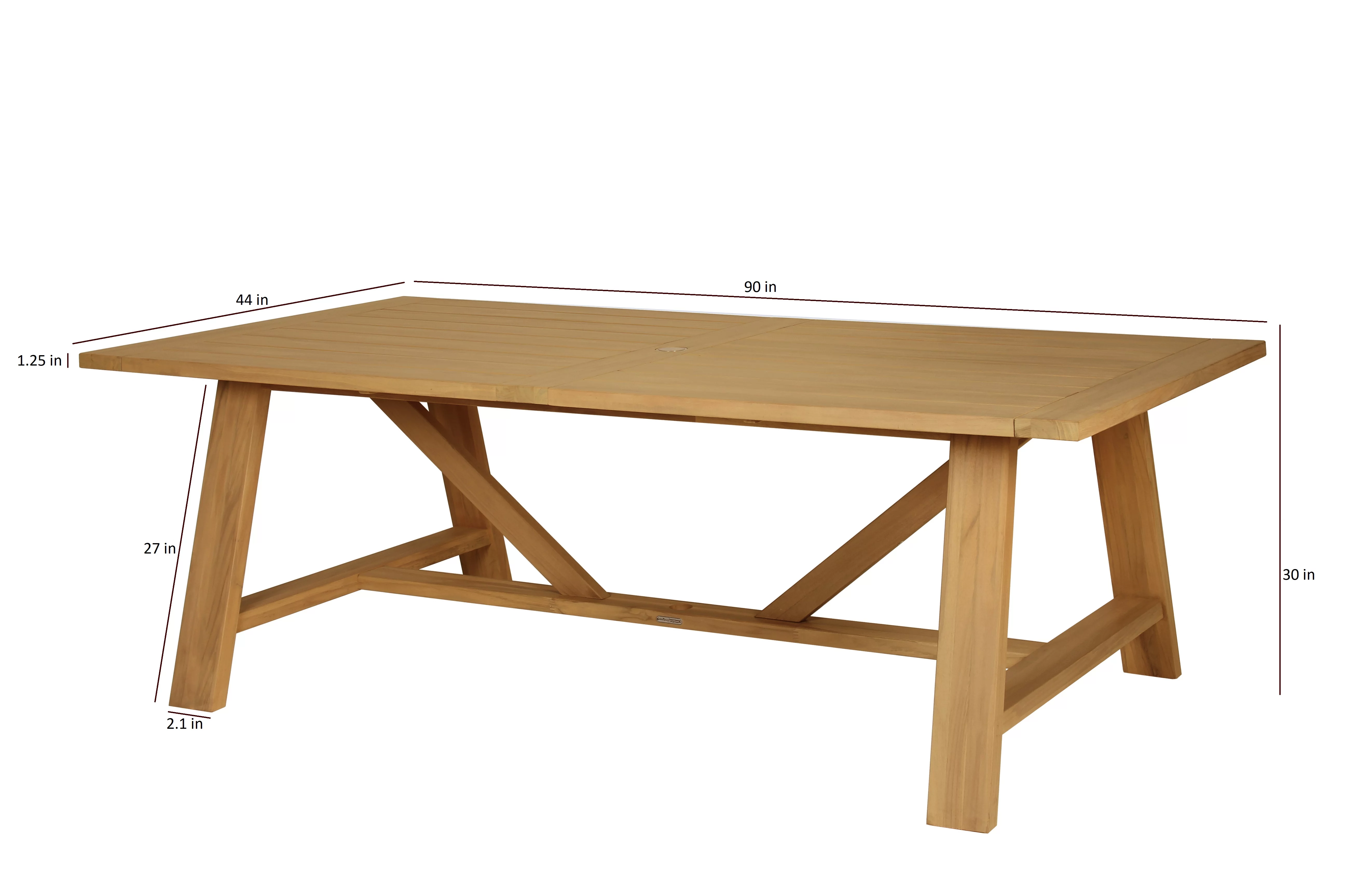 Better Homes & Gardens Ashbrook, Outdoor, Teak Dining Table by Dave & Jenny Marrs