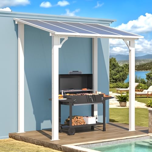 AECOJOY 10&rsquo; x 10&rsquo; Gazebo, Wall Mounted Gazebos Pergola on Clearance, Outdoor Patio Lean to Gazebo Awnings for Deck, Porch