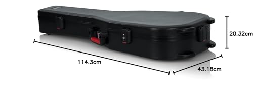 Gator Cases Molded Flight Case for Strat/Tele Style Electric Guitars with TSA Approved Locking Latch, (GTSA-GTRELEC)