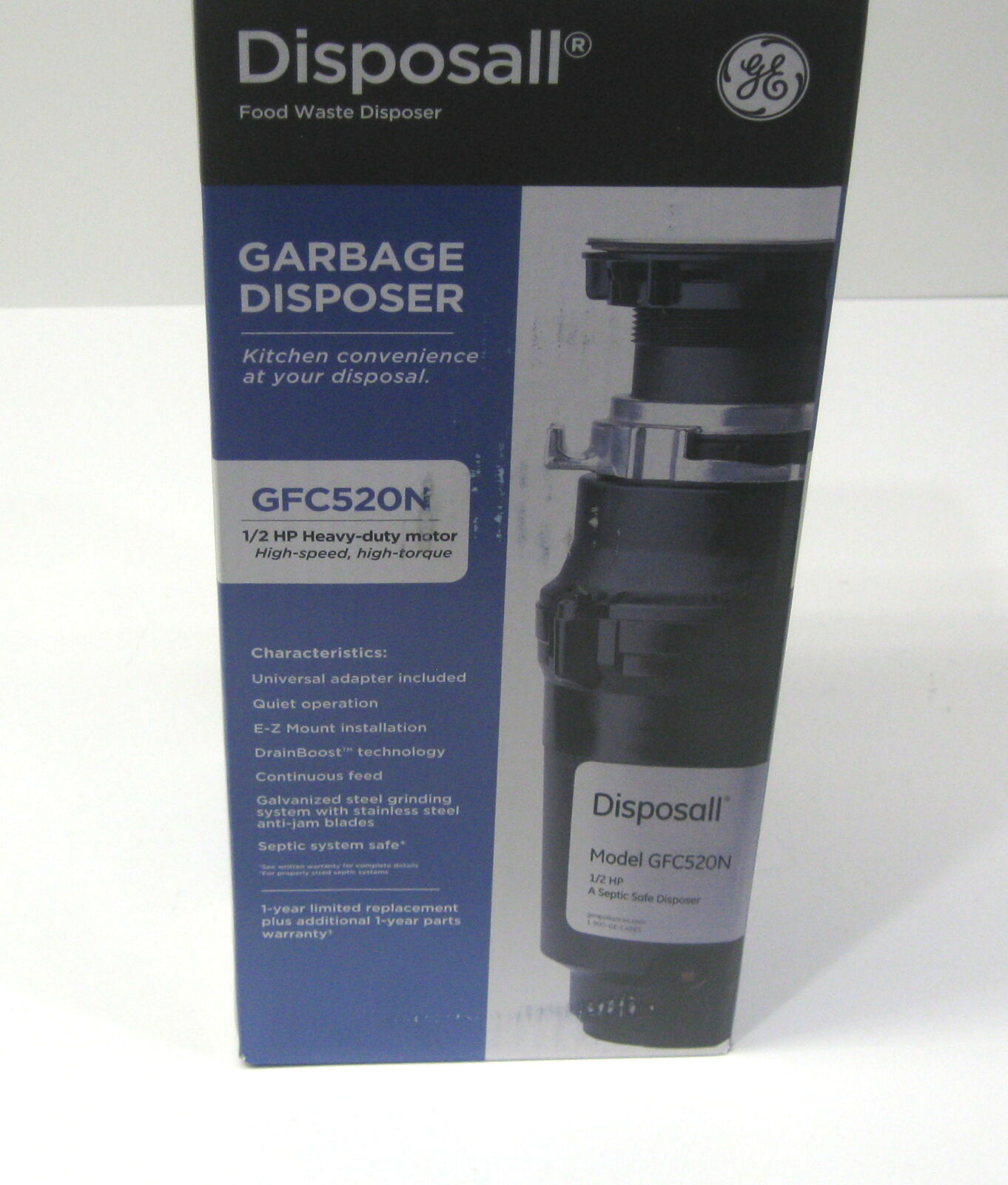 GE GFC520N Garbage Disposall Food Waster Disposer 1/2 HP