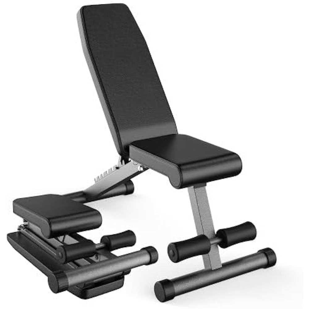 Finer Form 5-in-1 Adjustable Weight Bench Foldable Multi-Purpose Bench for Full Body Workout - Sports Supplies Online Store