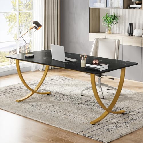 Tribesigns Executive Desk, 63” W x 31.5” D Large Office Desk, Modern Computer Desk Conference Table Meeting Room Table