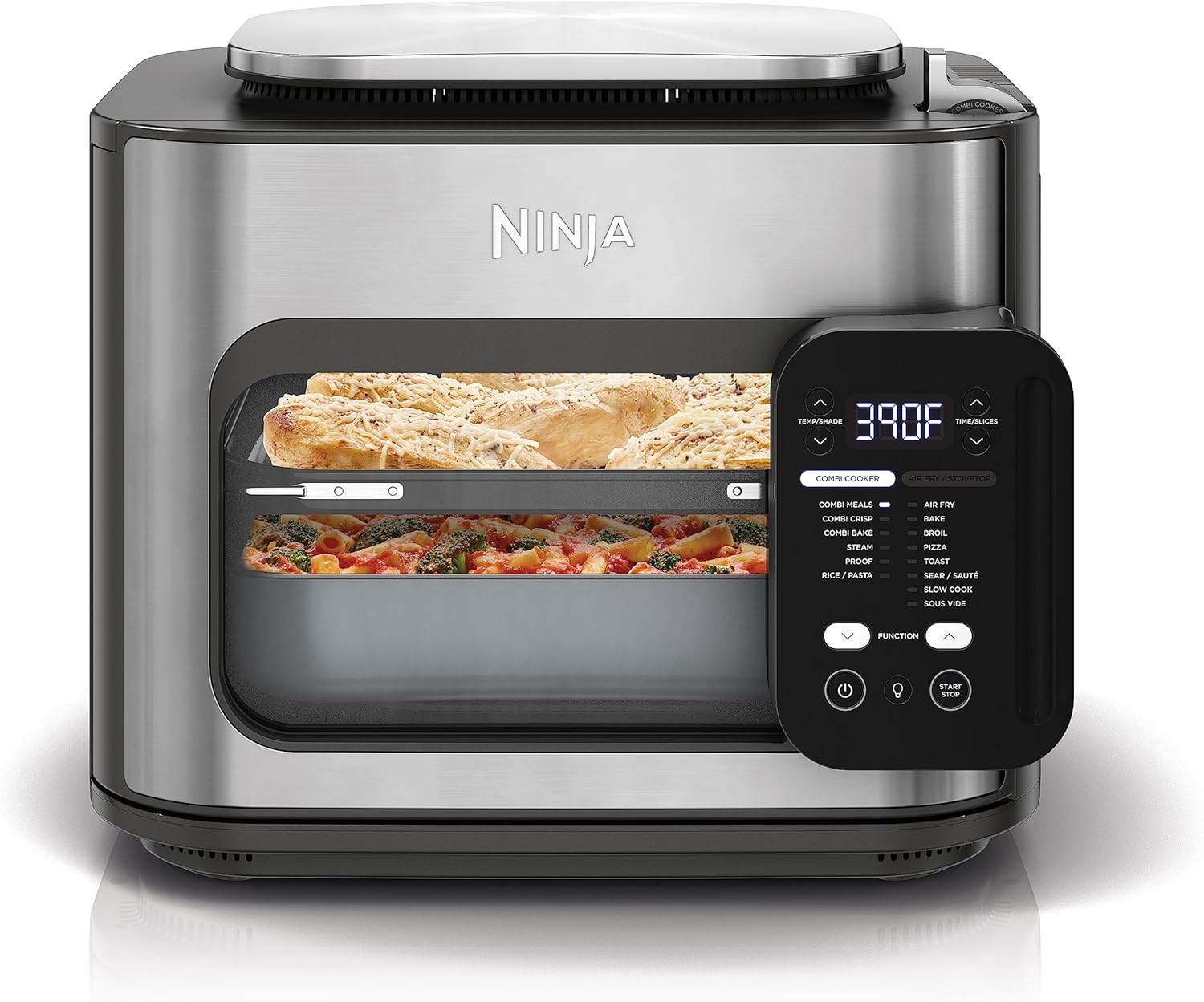 Ninja R-SFP701 14-in-1 Multicooker, Oven & Air Fryer, 15-Min Meals, 3 Accessories, Grey - Certified Refurbished, 14.92 x 15.43 x 13.11