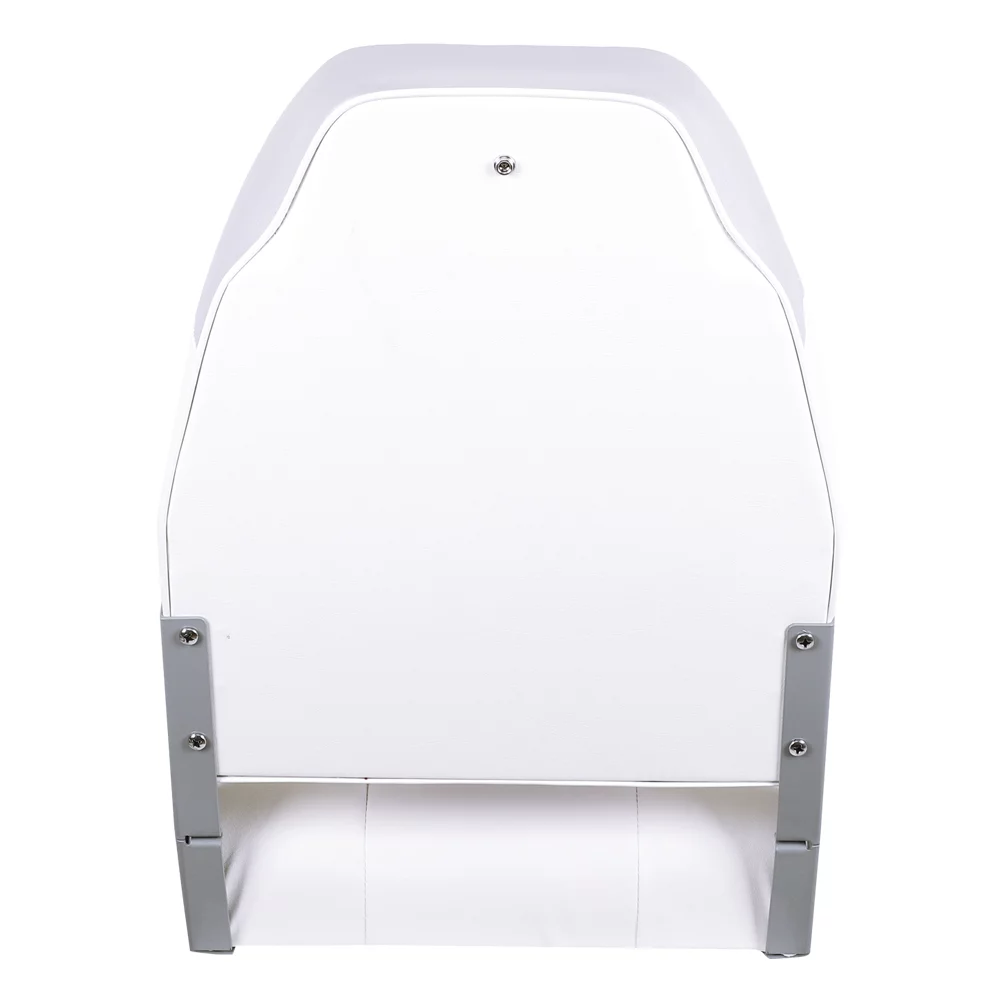 Seamander Premium High back Folding Boat Seat, Fishing Seat, White/Burgundy/Navy, 2 seats