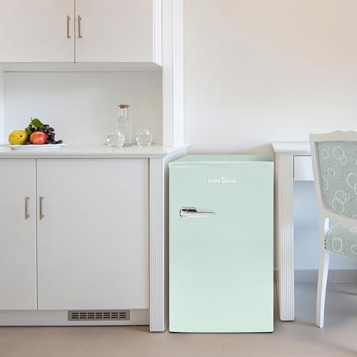 West Bend Mini Fridge with Freezer Retro-Styled for Home Office or Dorm