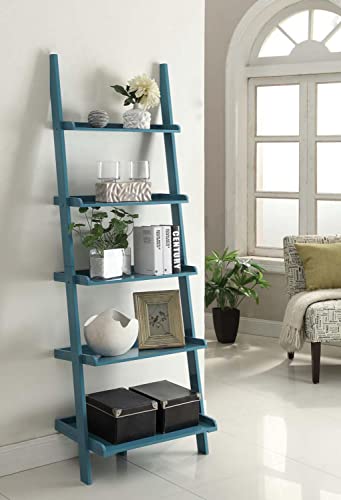 Convenience Concepts French Country Bookshelf Ladder, Blue