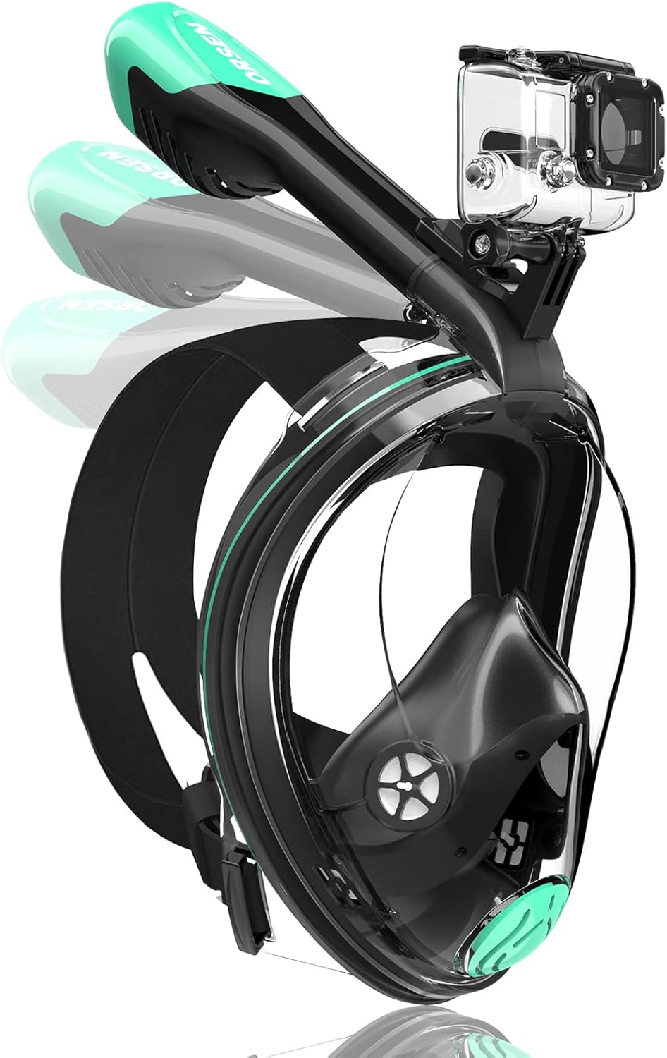 ORSEN Full Face Snorkel Mask, Snorkeling Gear for Adults & Kids with CO? Quick Discharge System, Anti-Fog Snorkel Mask, 180&deg; Panoramic View