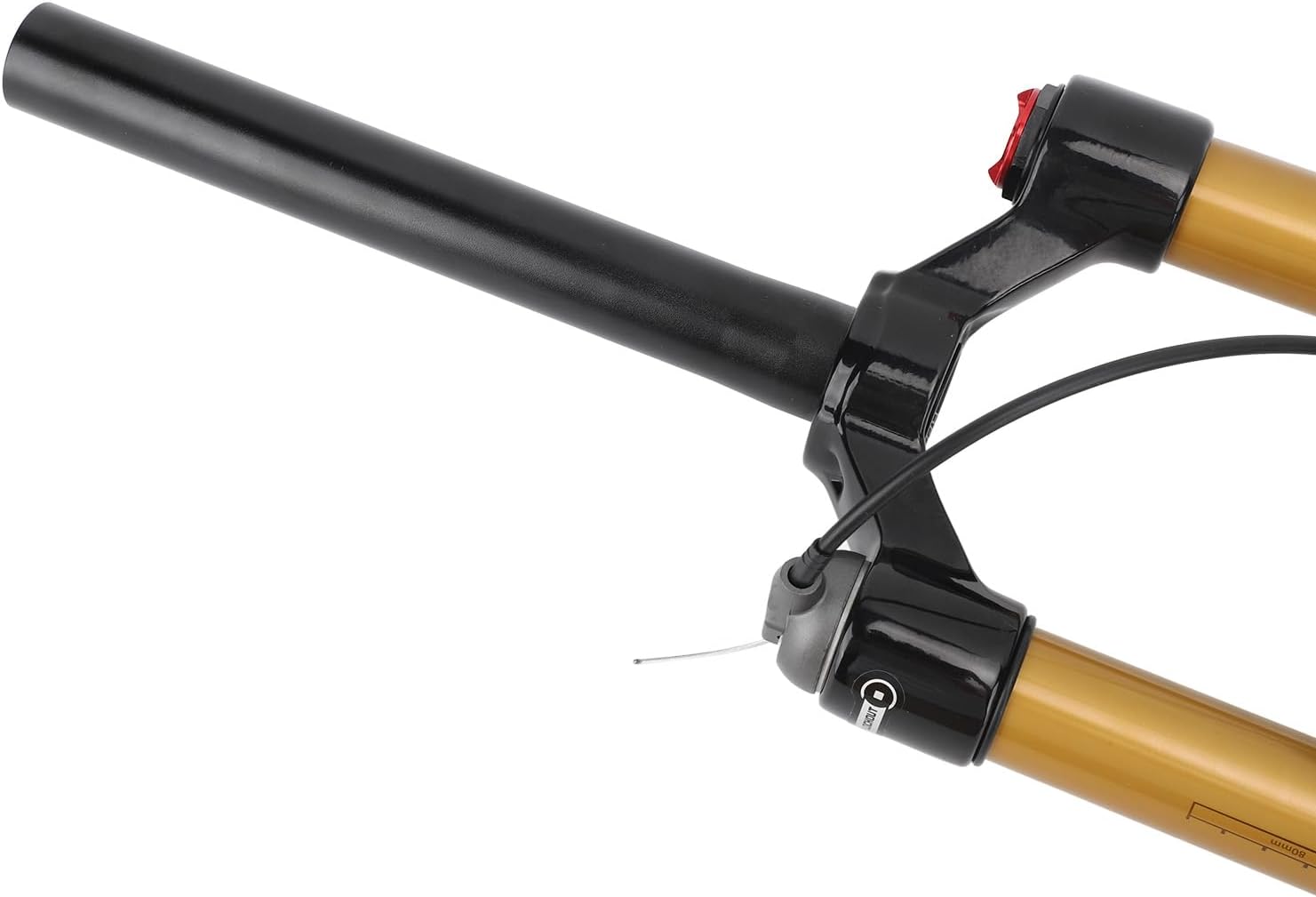 Bike Fork 27.5 Inch Mountain Bike Front Fork Suspension Fork High Strength Remote Lockout Straight Steerer Silent Bike Suspension Front Fork for