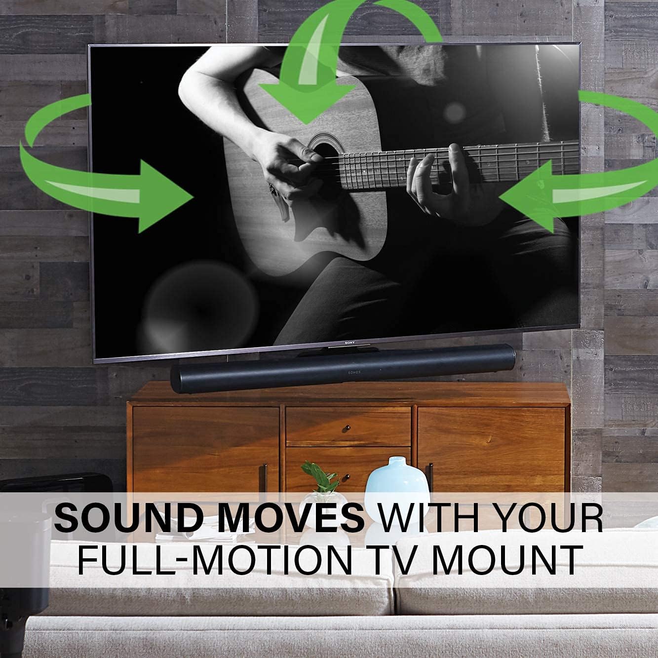 Sanus Soundbar TV Mount Designed for Sonos Arc Sound bar - Height & Depth Adjustable for Dolby Atmos - Universal Compatibility Other TV Mounts