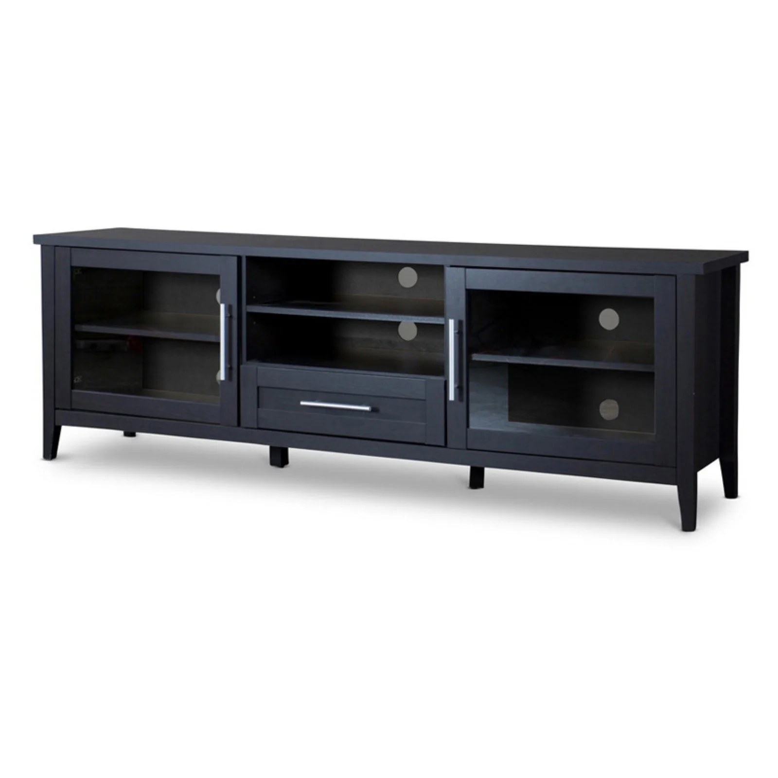 Baxton Studio 71" Wood TV Stand in Espresso
