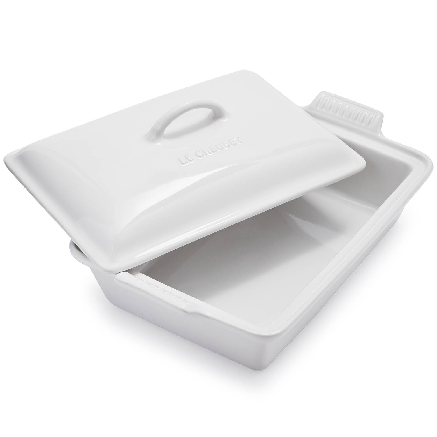 Le Creuset 4-Quart Heritage Covered Rectangular Casserole - White