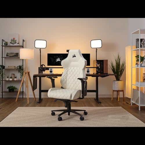 Corsair TC500 Luxe Gaming Chair – Premium Breathable Fabric – Wide Seat – Five-Way Adjustable Armrests – Adjustable Built-in Lumbar Support – 90-160