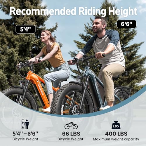 Electric Bike for Adults with 960W(Peak), 26" Fat Tire Electric Mountain Bike，48V 15AH Removable Battery Ebike