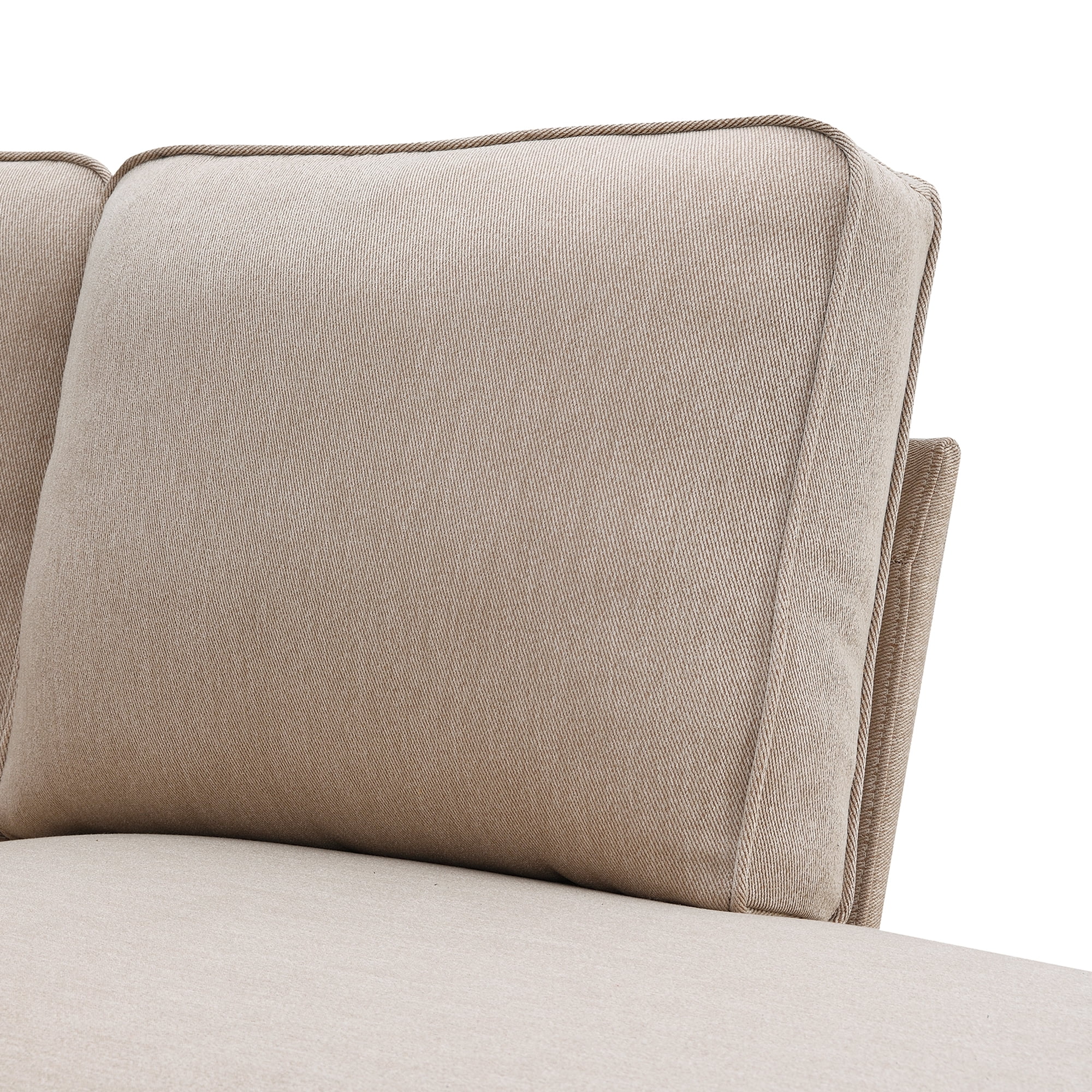 Modern L Shaped Sectional Sofa, 7 Seater Linen Modular Couch with Chaise Lounge and Convertible Ottoman for Living Room Office - Radiant Selections