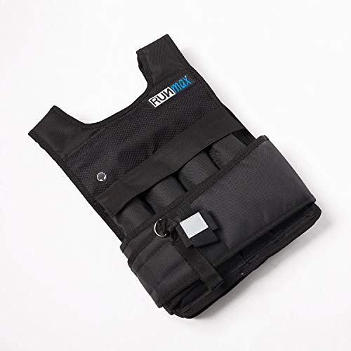 RUNmax Pro Weighted Vest 12lbs/ 20lbs/ 40lbs/ 50lbs/ 60lbs with Shoulder Pads Option