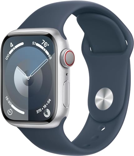 Apple Watch Series 9 [GPS 45mm] Midnight Aluminum Case with Midnight Sport Band, S/M (Renewed) - Radiant Selections