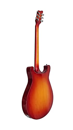 IYV 6 String IYV-IRK-300 Semi Hollow Electric Guitar 3T Sunburst, Right, (IRK-300)