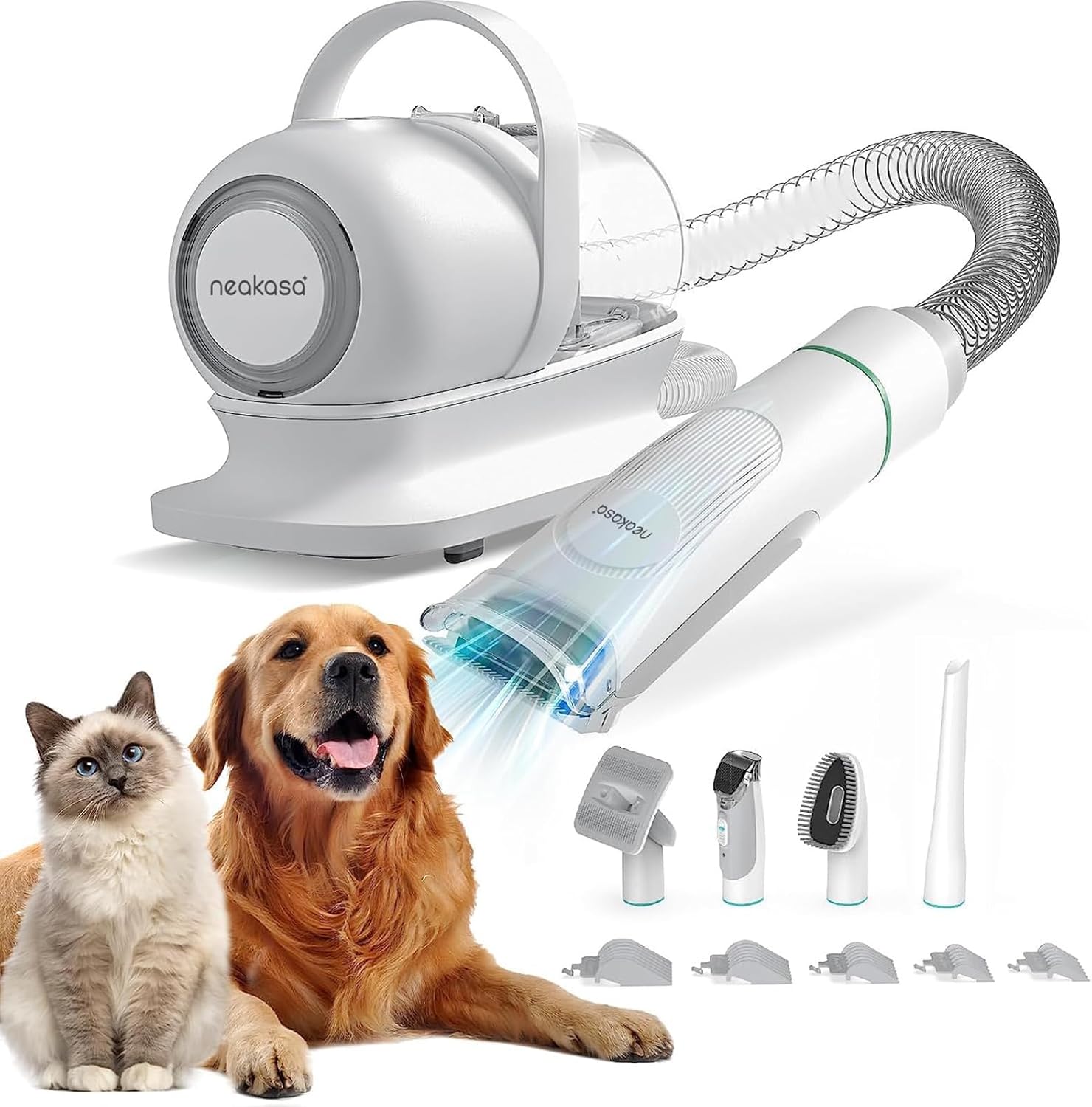 neabot Neakasa P1 Pro Pet Grooming Kit & Vacuum Suction 99% Pet Hair