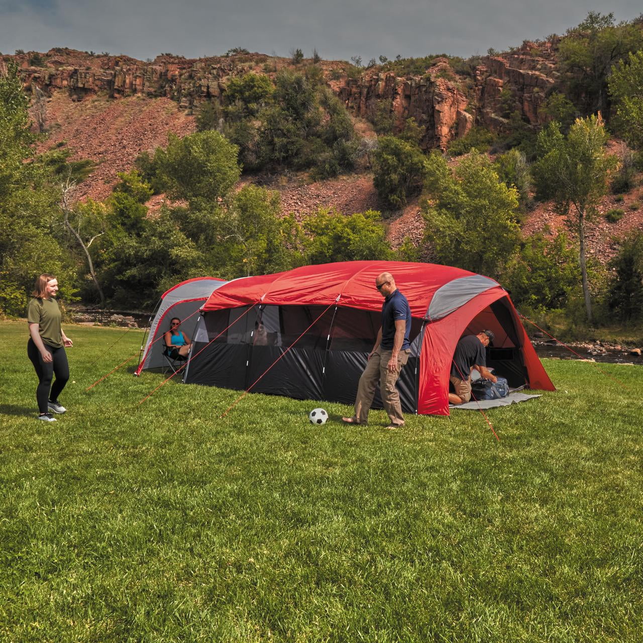 Ozark Trail 10-Person Tunnel Tent, with Vestibule for Gear Storage - Radiant Selections