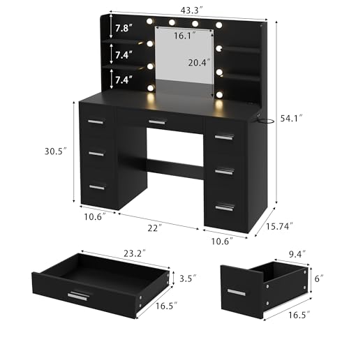 Furmax Vanity Desk with Mirror