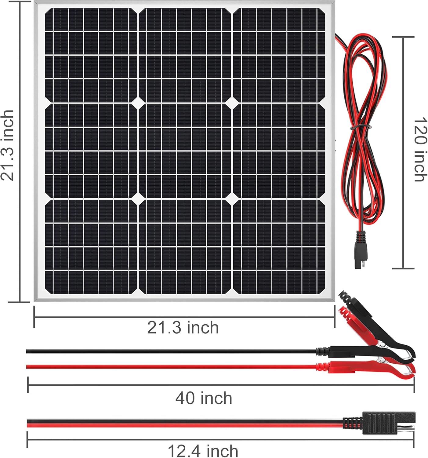 SOLPERK Solar Panel Kit 20W 12V