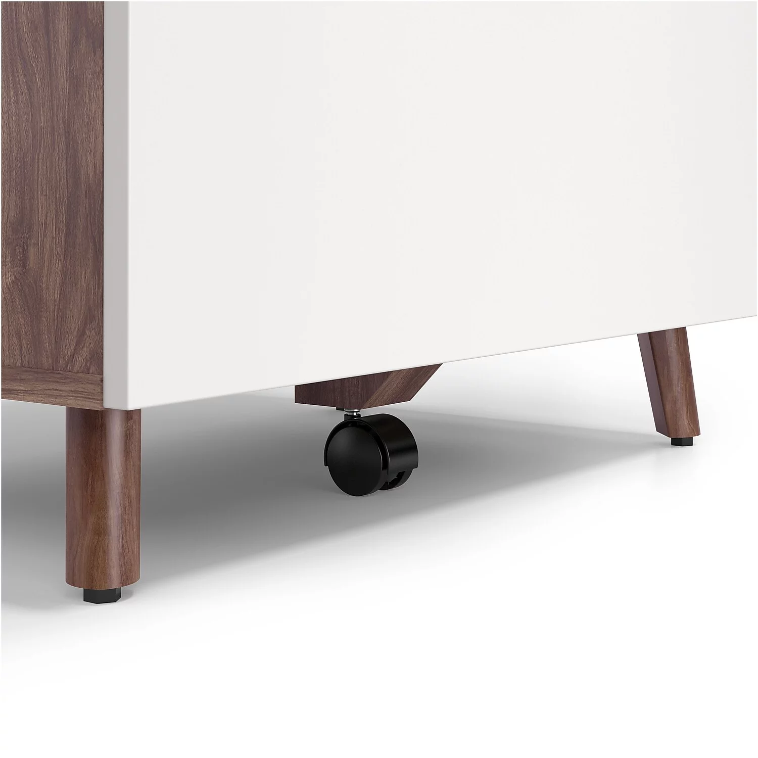 MidMod Lateral File Cabinet 2-Drawers Box/File White/Espresso UN56967
