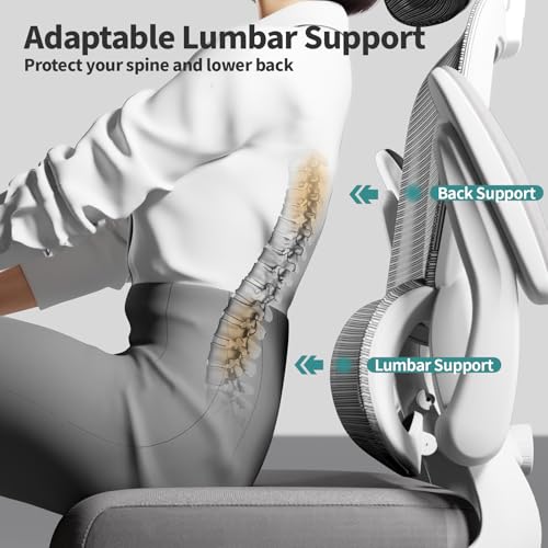 TRALT Office Chair Ergonomic Desk Chair, 330 LBS Home Mesh Office Desk Chairs with Wheels, Comfortable Gaming Chair