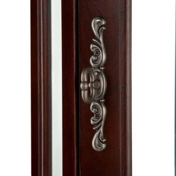 Southern Enterprises Priscilla Mahogany China Cabinet, Mahogany Finish with Antiqued Hardware