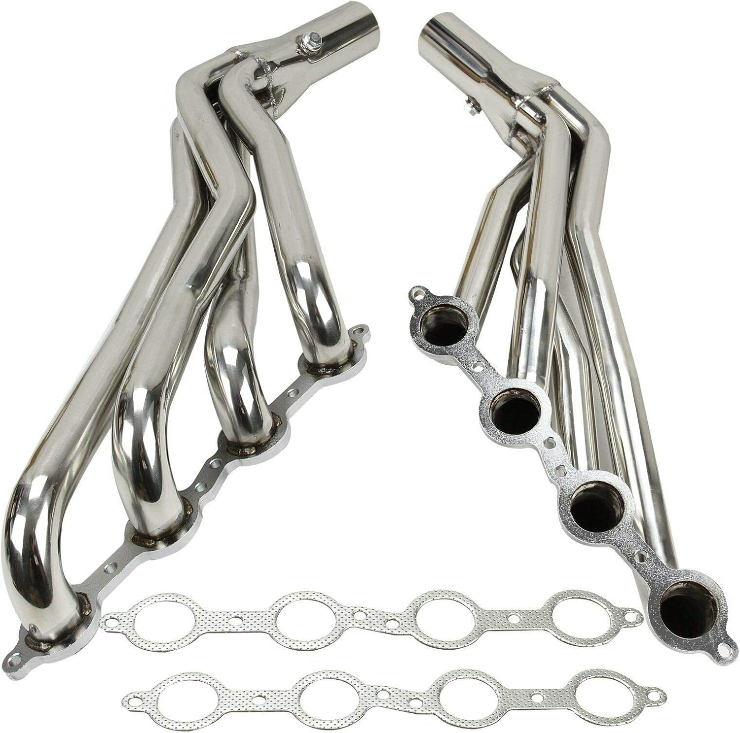 EASYBERG Long Tube Headers 1 3/4" Conversion Swap Compatible with Chevy C10 LS Truck LS1 LS2 LS3 LS6