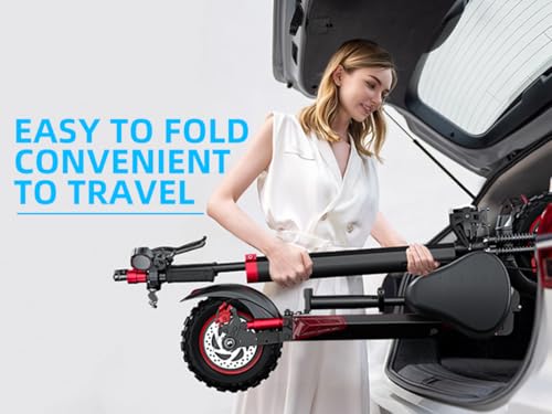 1200W Motor Electric Scooter with Seat,11" Off-Road E-Scooters,34MPH Speed Fast,48v 18ah &31Miles Long Range Electric Scooters