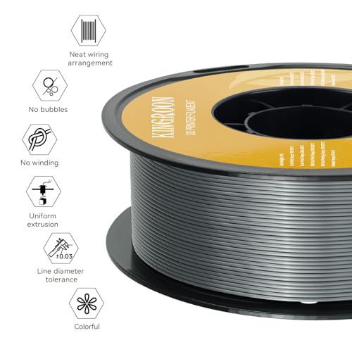 Kingroon Silk PLA Bundle 3D Printer Filament, Dimensional Accuracy +/- 0.03 mm, 10 kg Spool(22lbs)