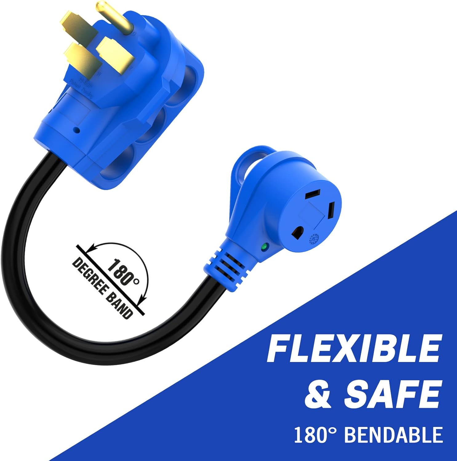 AUTOONE 50 Amp to 30 Amp RV Adapter, Heavy Duty RV Power Cord Adapters Electrical Plug Connector for RV Trailer Camper, with Grip Handle