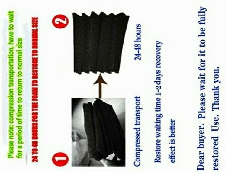 50 Pack Acoustic Panels Soundproof Studio Foam for Walls Sound Absorbing Panels Sound Insulation Panels Wedge for Home Studio Ceiling, 1" X 12" X 12"