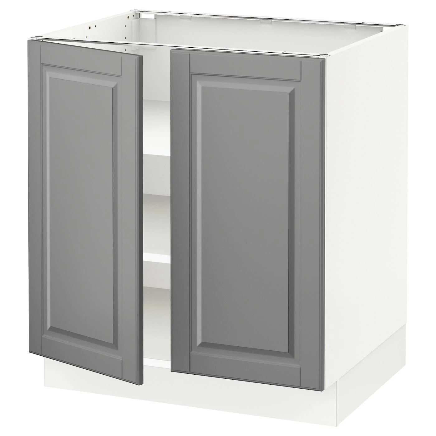 IKEA - SEKTION Base Cabinet with shelves/2 Doors, white/Bodbyn Gray, 30x24x30 19354341