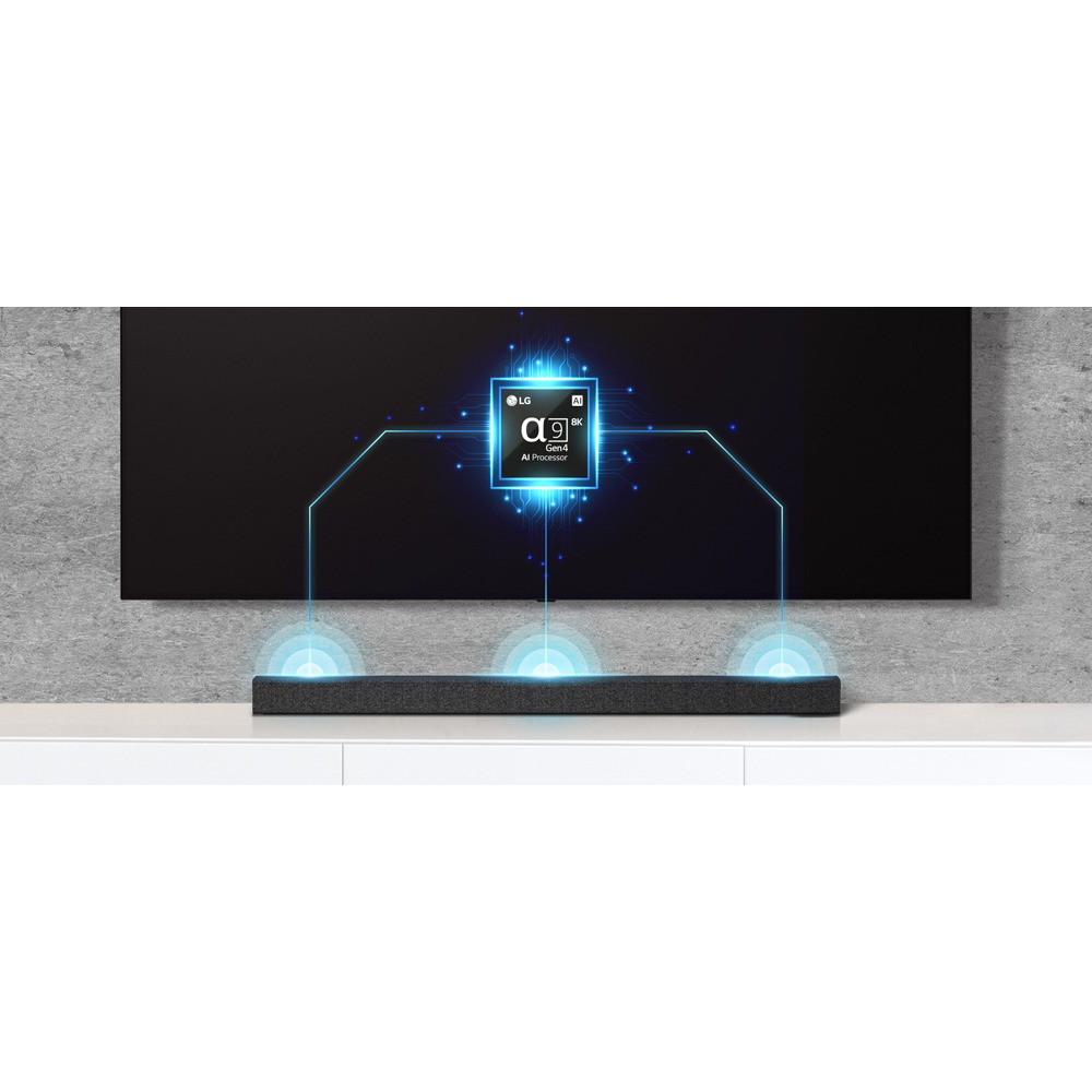 LG SP8YA Sound Bar with Subwoofer, 3.1.2ch, 440W Power, Dolby Atmos, DTS:X, Meridian Audio, High Res Audio (24-bit/96 kHz), Dolby Vision and HDR10