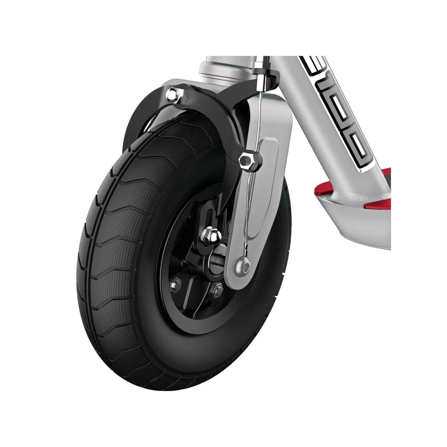 Razor Black Label E100 Electric Scooter Silver/Red up to 10 mph - Sports Supplies Online Store