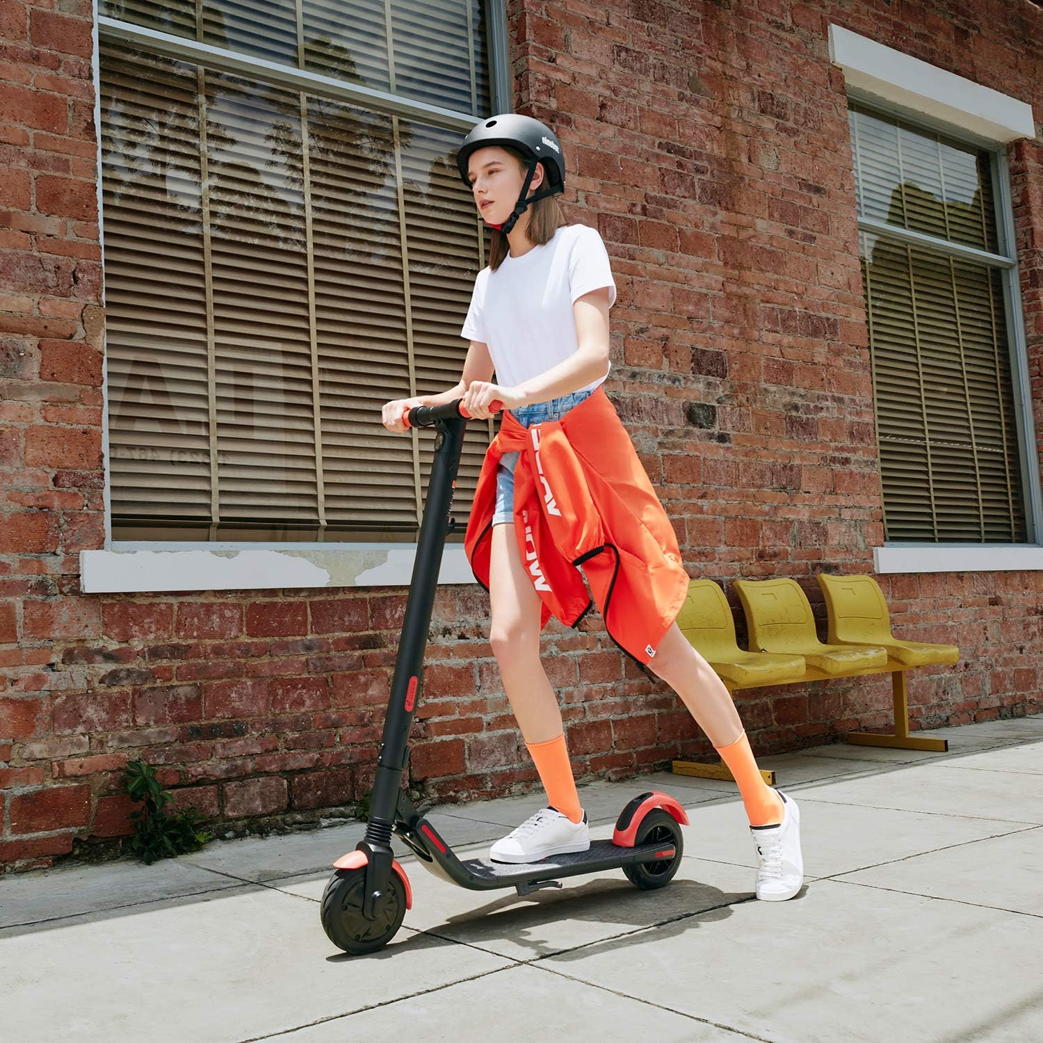 Segway Ninebot ES1L Electric Kick Scooter, Lightweight and Foldable, Upgraded Motor and Battery Pack, 8-inch Inner-Support Hollow Tires