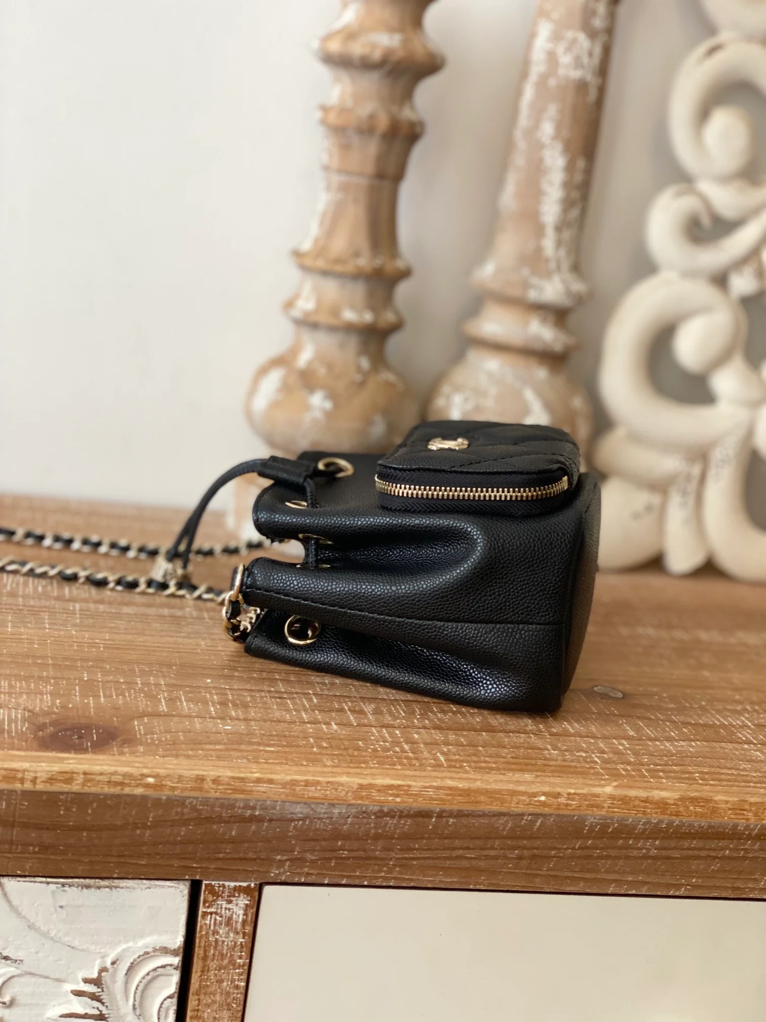 Chanel Mini Bucket Bag With Strap Black For Women, Women&rsquo;s Bags 4.9in/12.5cm