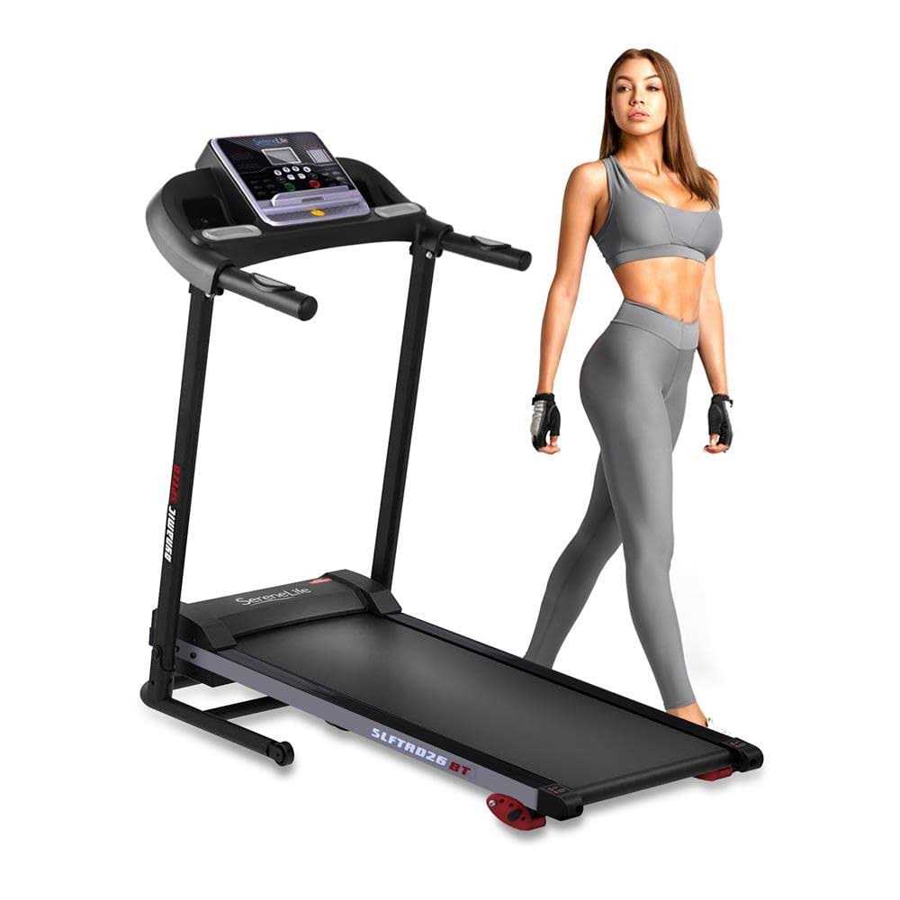 SereneLife Folding Treadmill Foldable Home Fitness Equipment with LCD for Walking &amp; Running - Sports Supplies Online Store