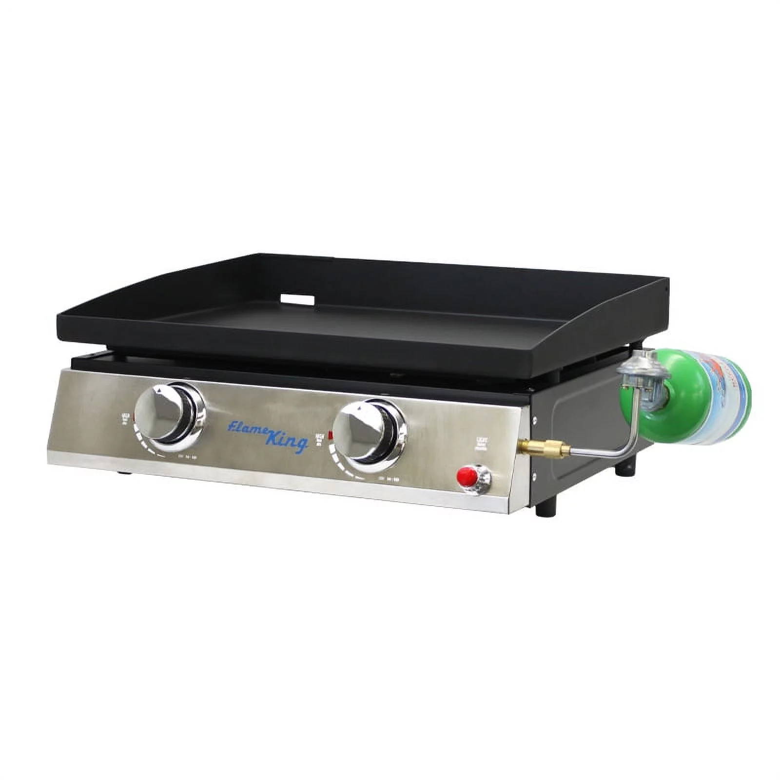 2-Burner Propane Tabletop, Heavy Duty Flat Top Cast Iron Outdoor Griddle Grill